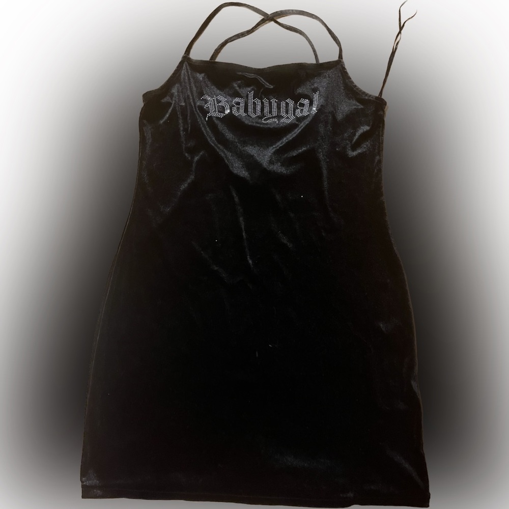 Black Velvet Short Dress